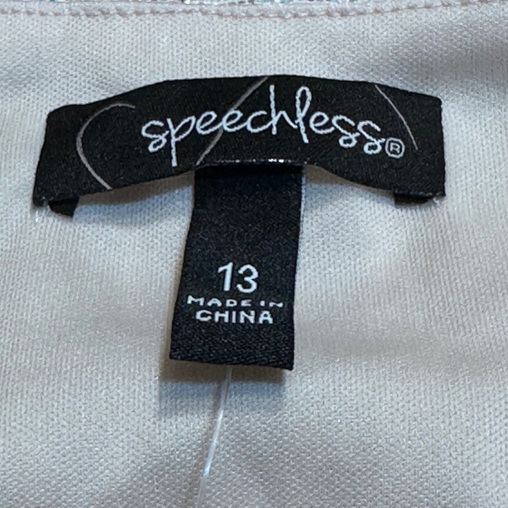 NWT Speechless Women Size 13 White Sequin Long Sleeve Mini Dress New Year Party - Picture 3 of 12